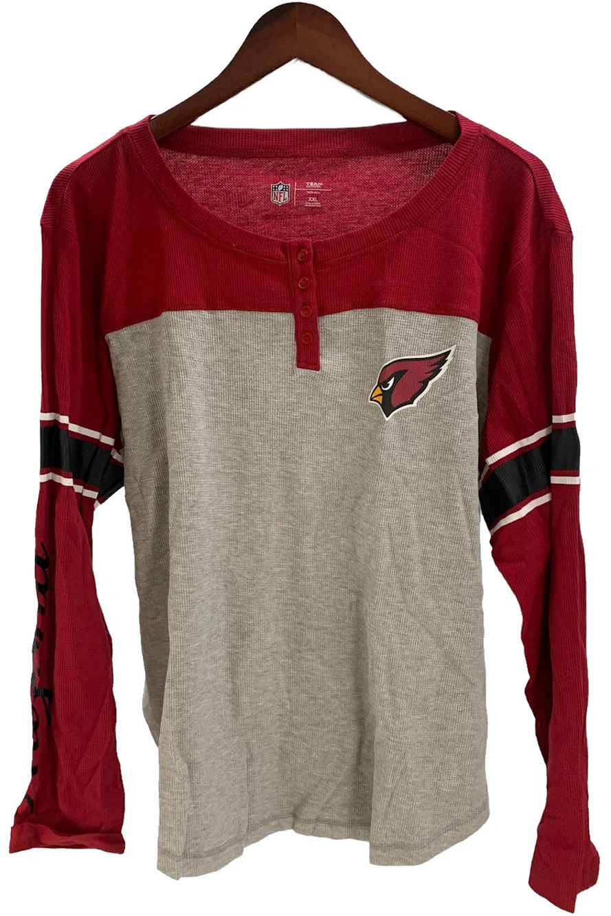 NFL Women's Long Sleeve Waffle Knit Tee Cardinals - Regular